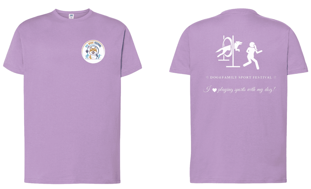 Purple dog sport festival shirt